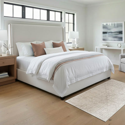 Aria Ivory Dream Mink Printed Chenille Rugs
