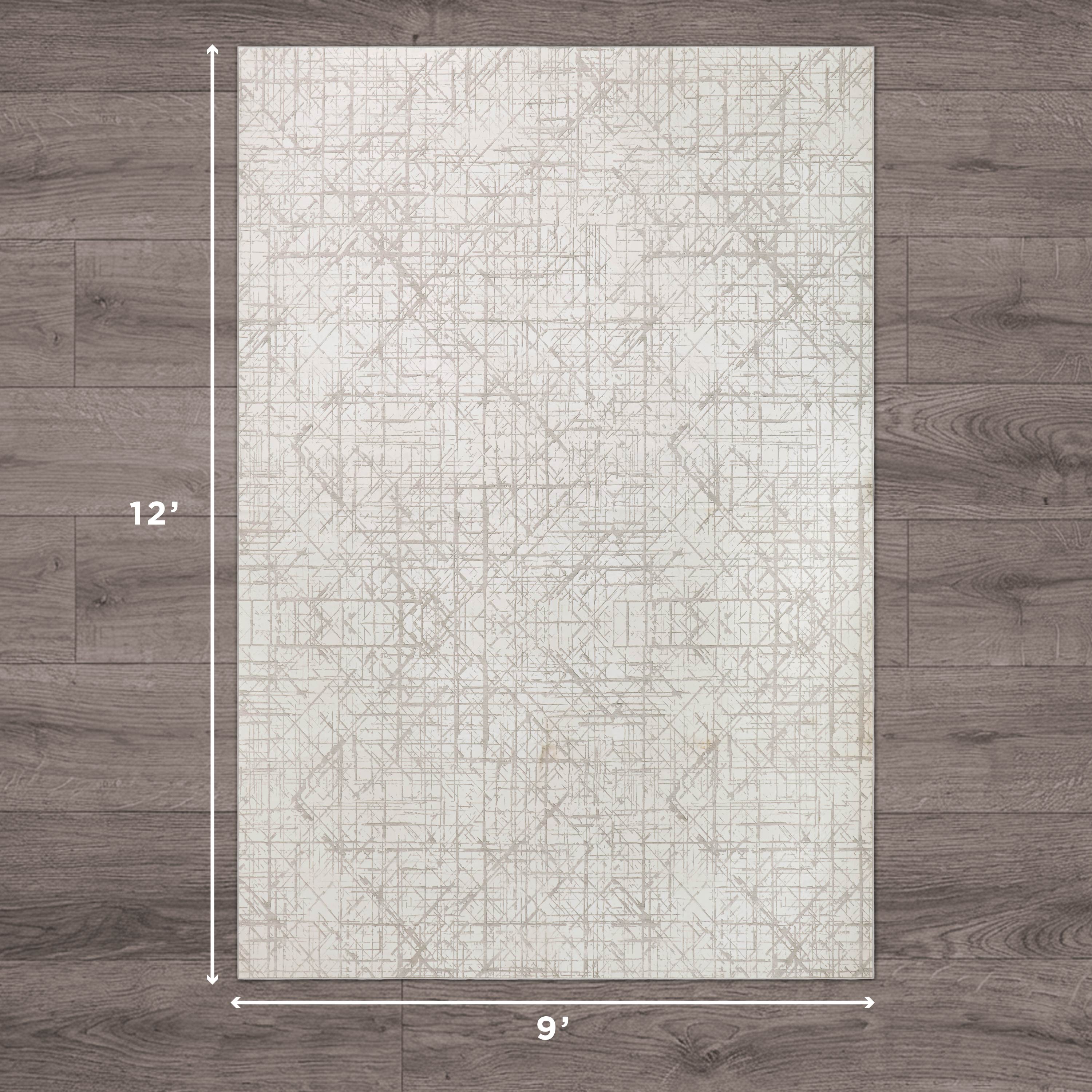 Aria Ivory Dream Mink Printed Chenille Rugs