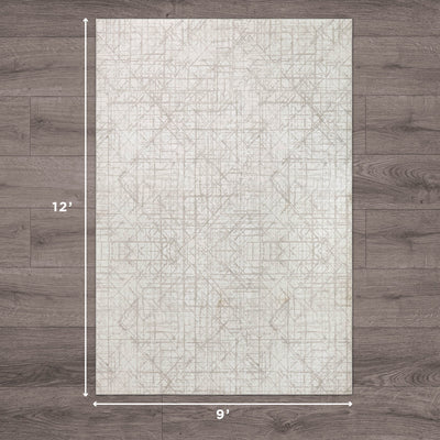 Aria Ivory Dream Mink Printed Chenille Rugs