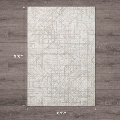 Aria Ivory Dream Mink Printed Chenille Rugs