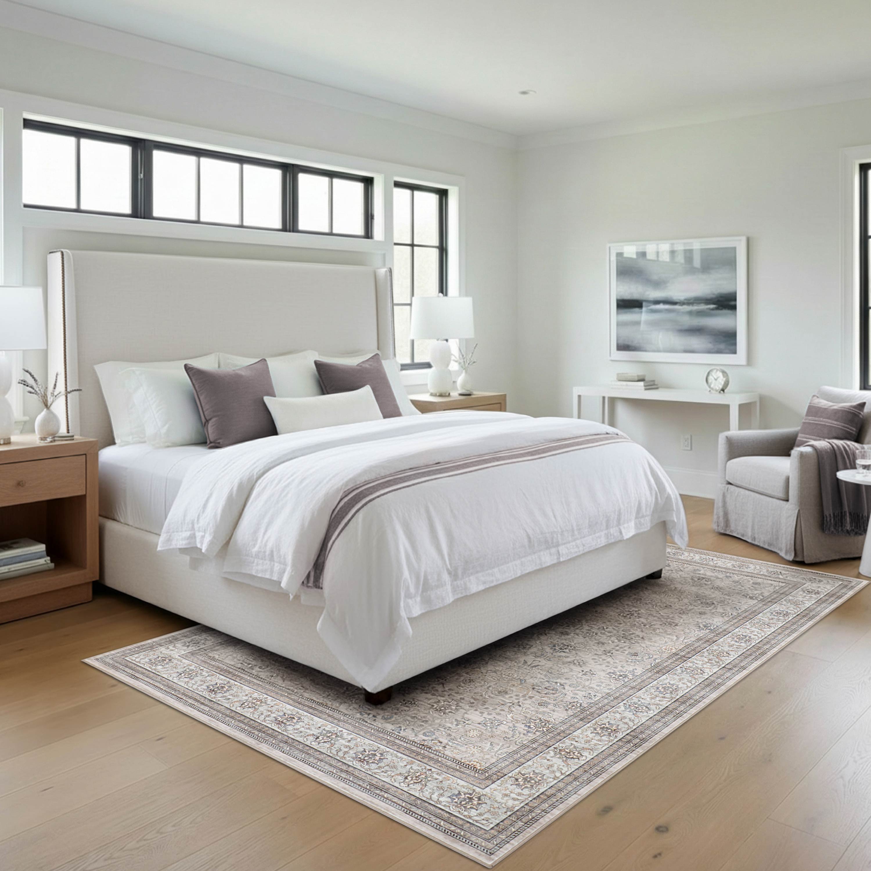 Finley Dream Mink Printed Chenille Rug