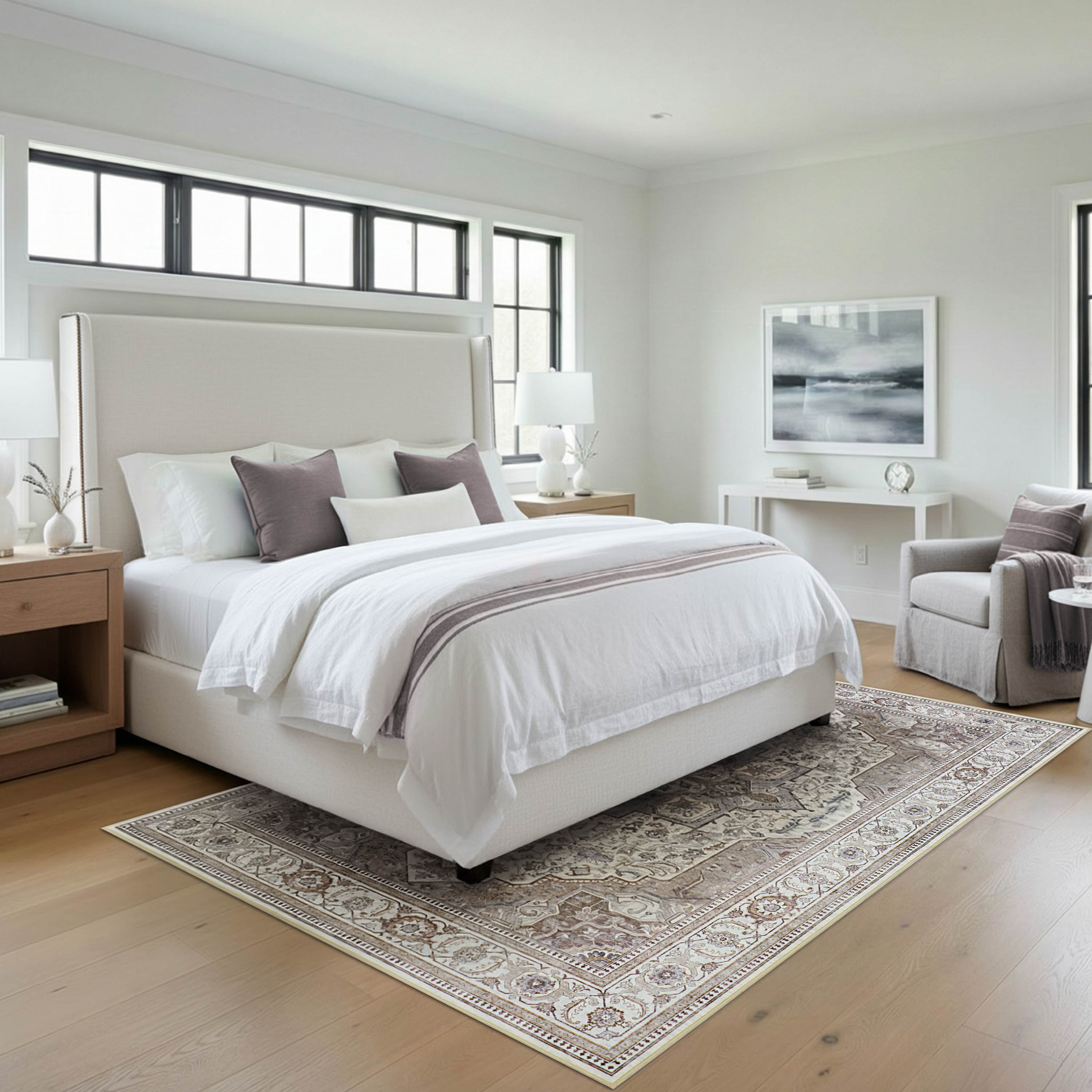 Rylan Dream Mink Printed Chenille Rugs
