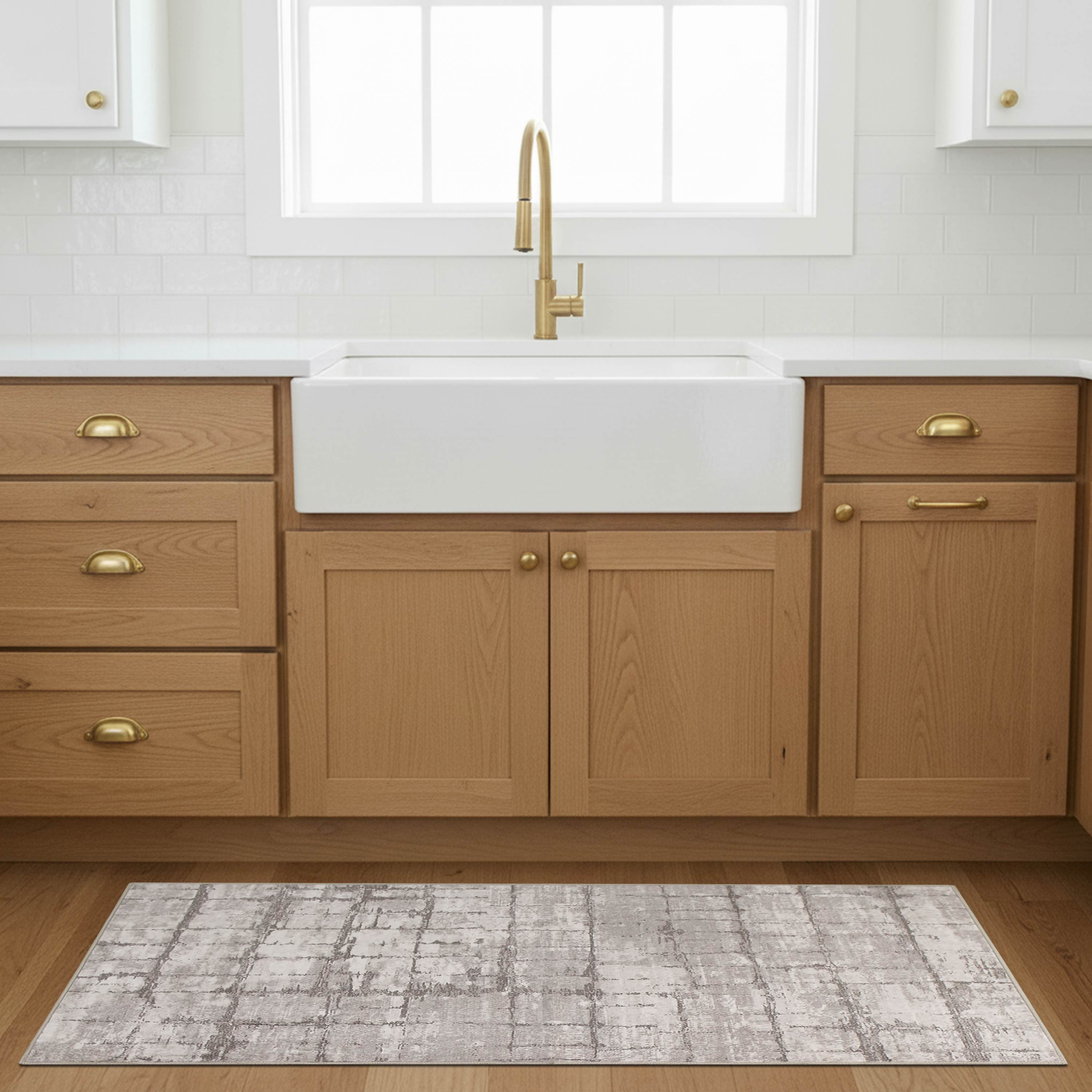 Theo Dream Mink Printed Chenille Rug