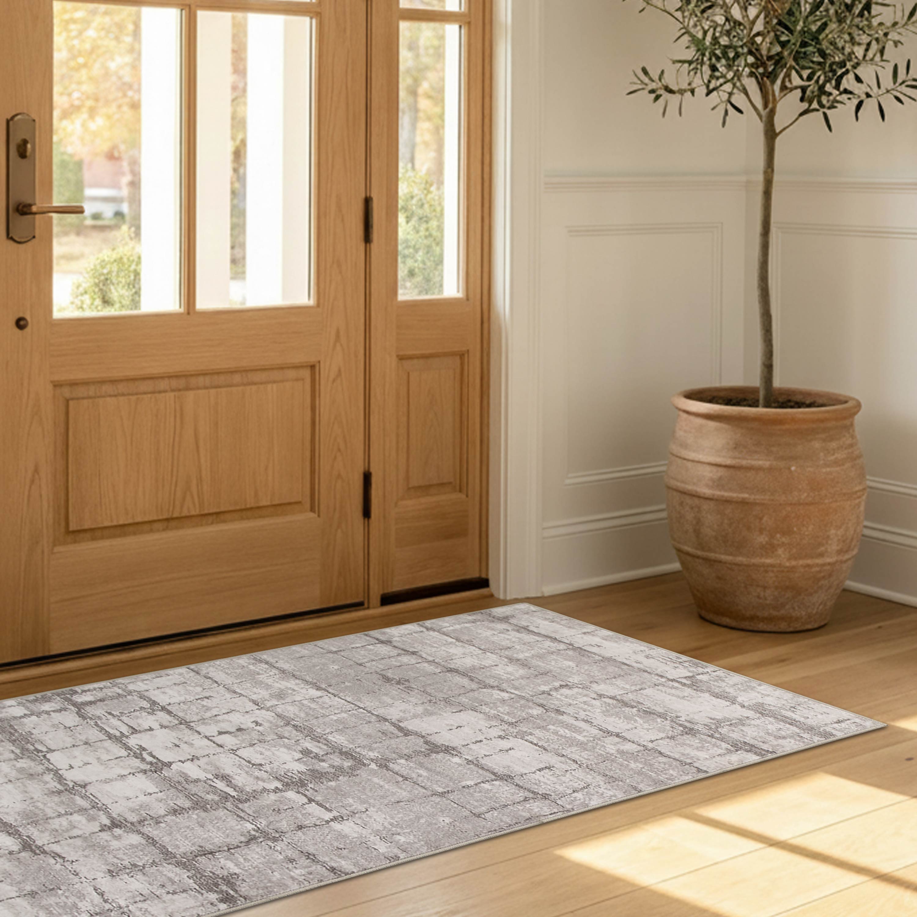 Theo Dream Mink Printed Chenille Rug