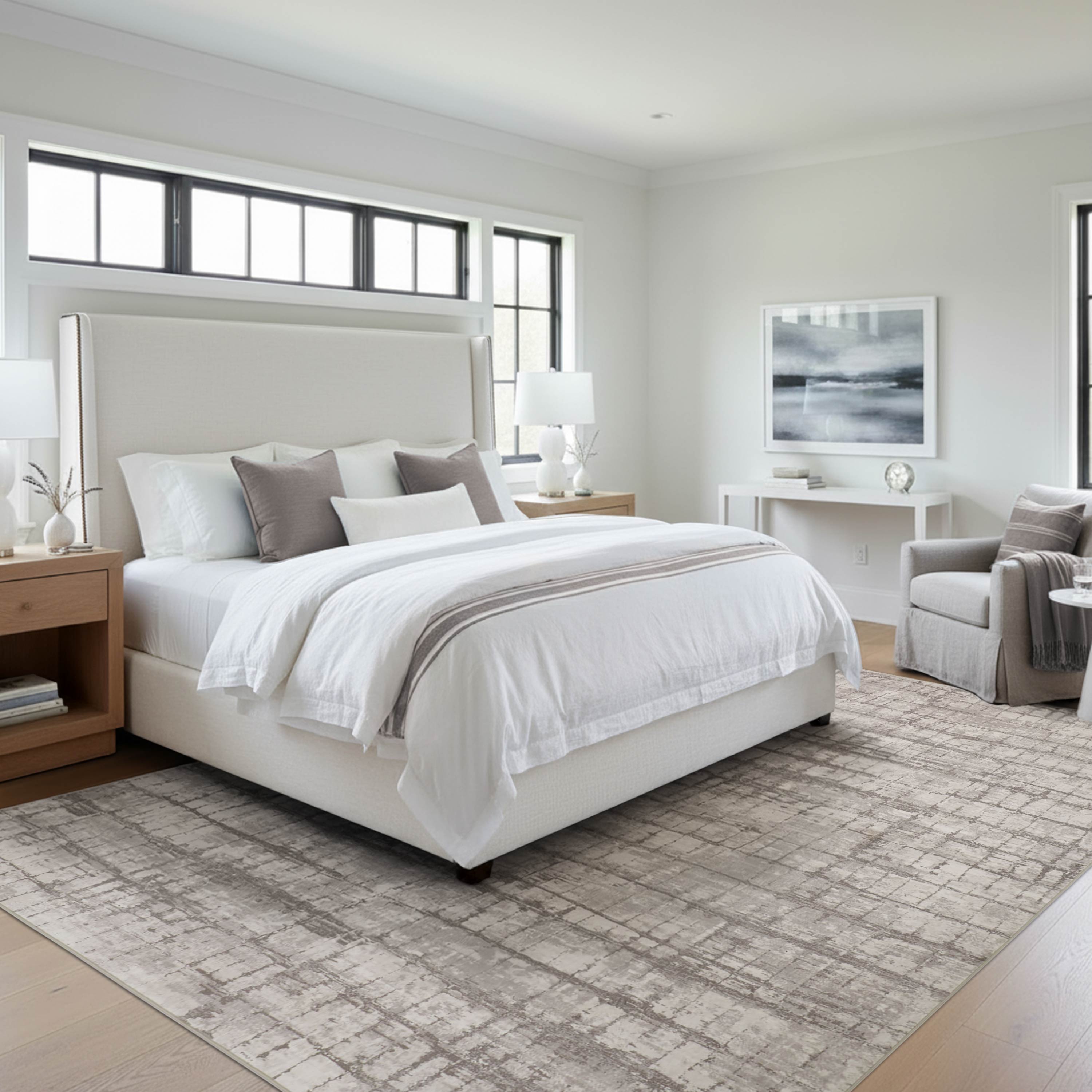 Theo Dream Mink Printed Chenille Rug