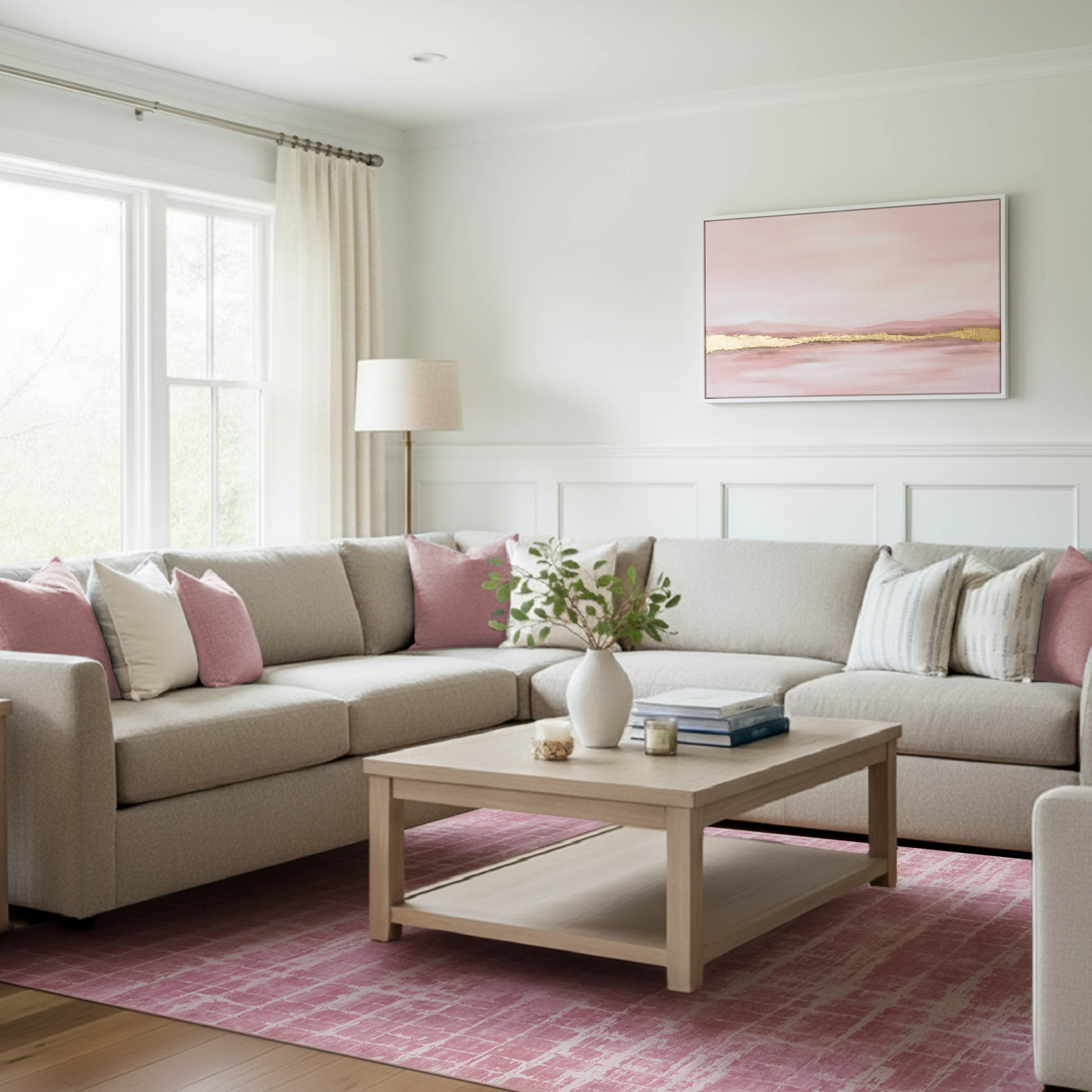Theo Dream Mink Printed Chenille Rug