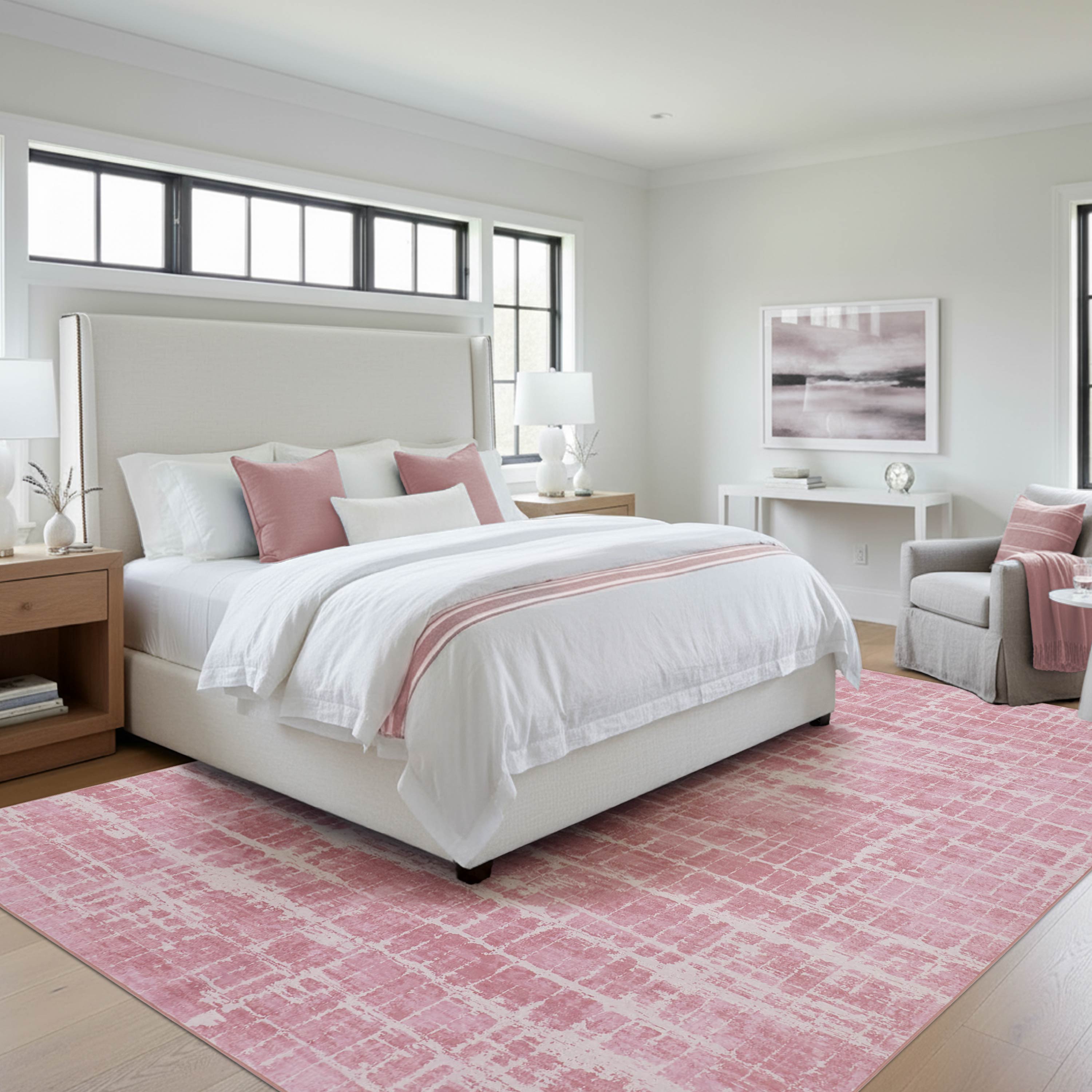 Theo Dream Mink Printed Chenille Rug