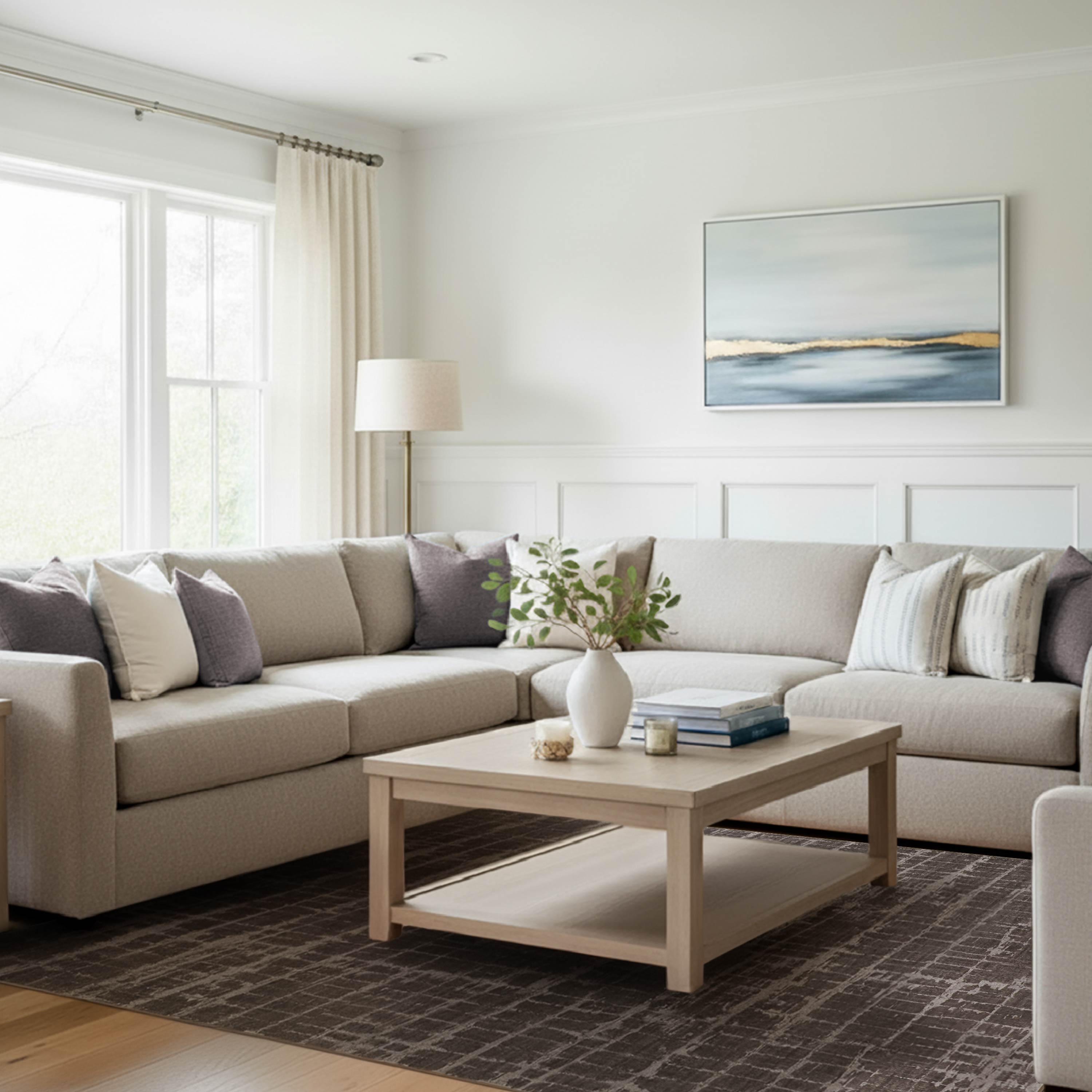 Theo Dream Mink Printed Chenille Rug