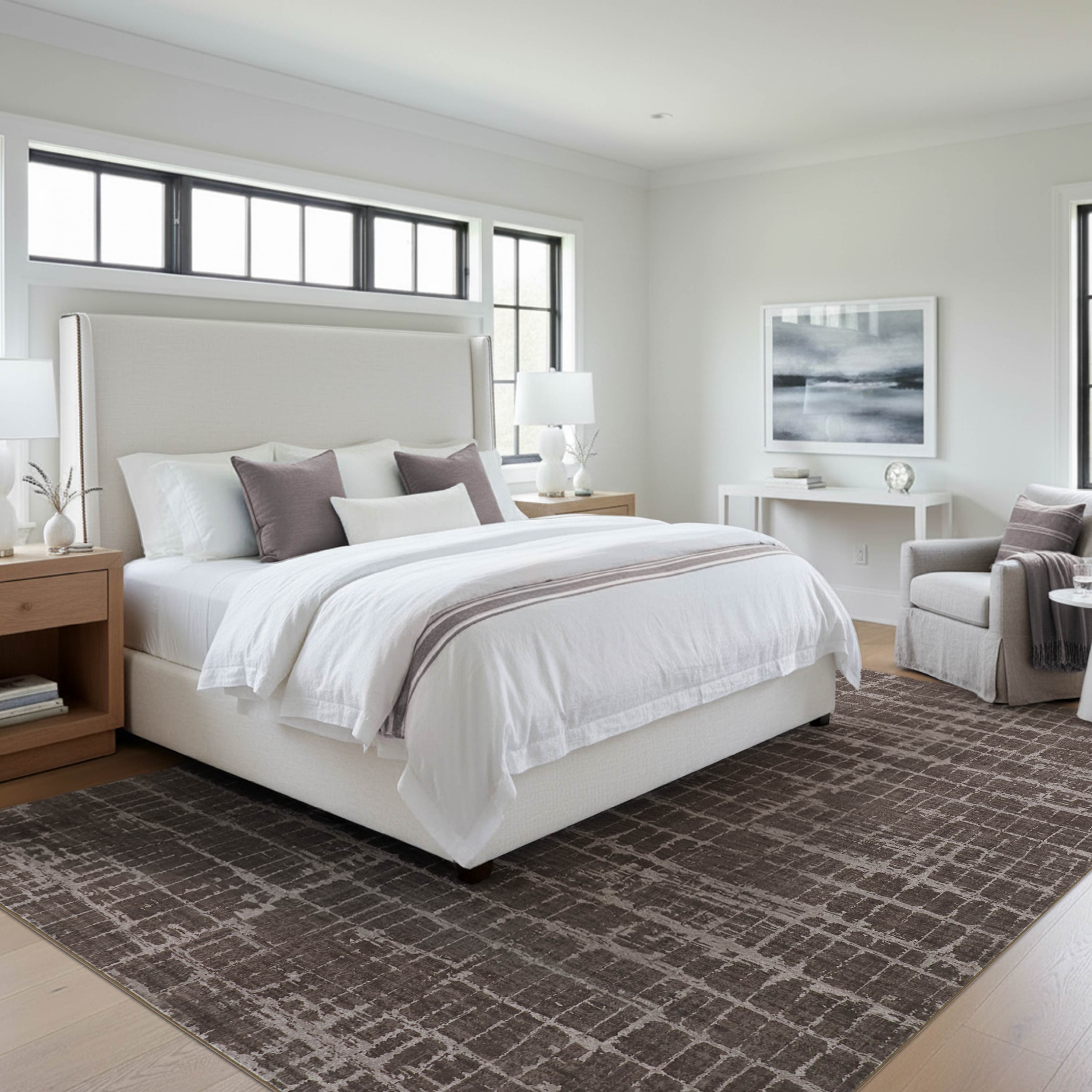 Theo Dream Mink Printed Chenille Rug