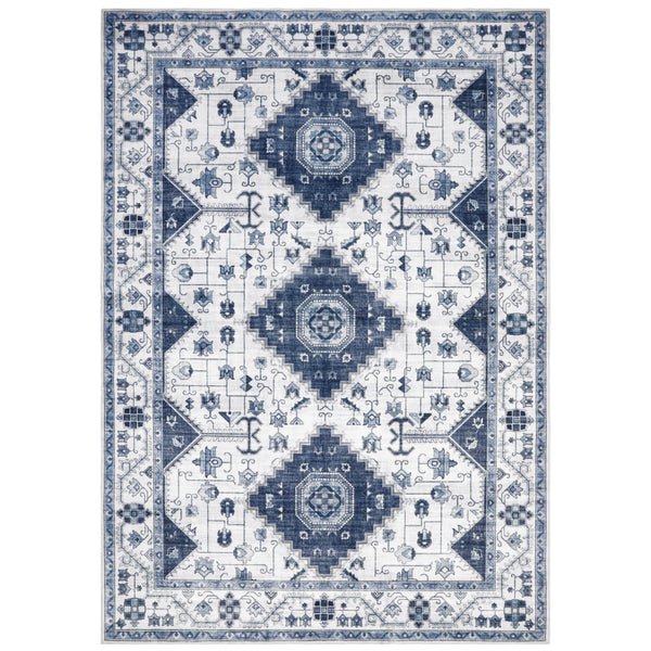 Cyrus Blue Dream Mink Printed Chenille Rug