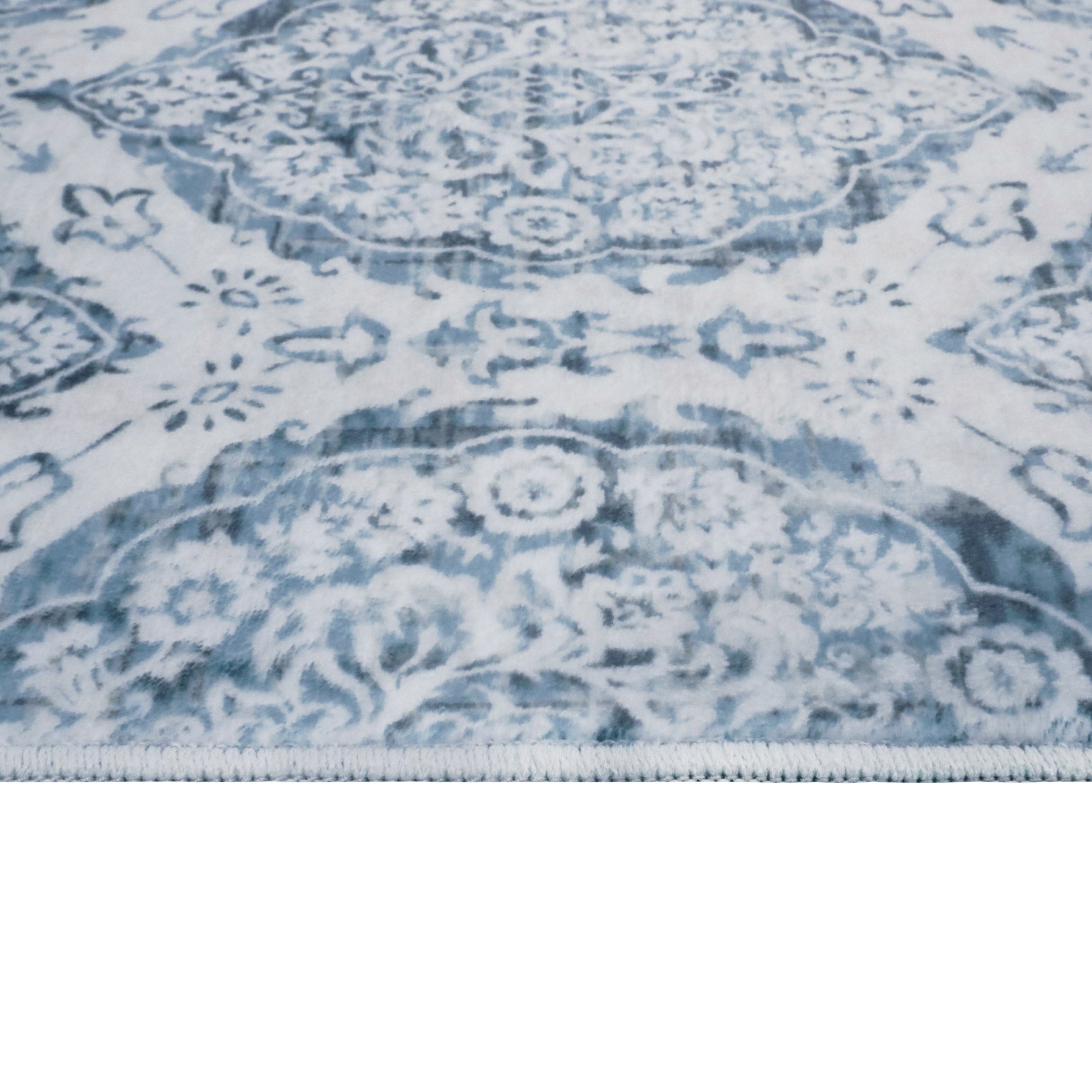Alisha Aqua Dream Mink Printed Chenille Rugs