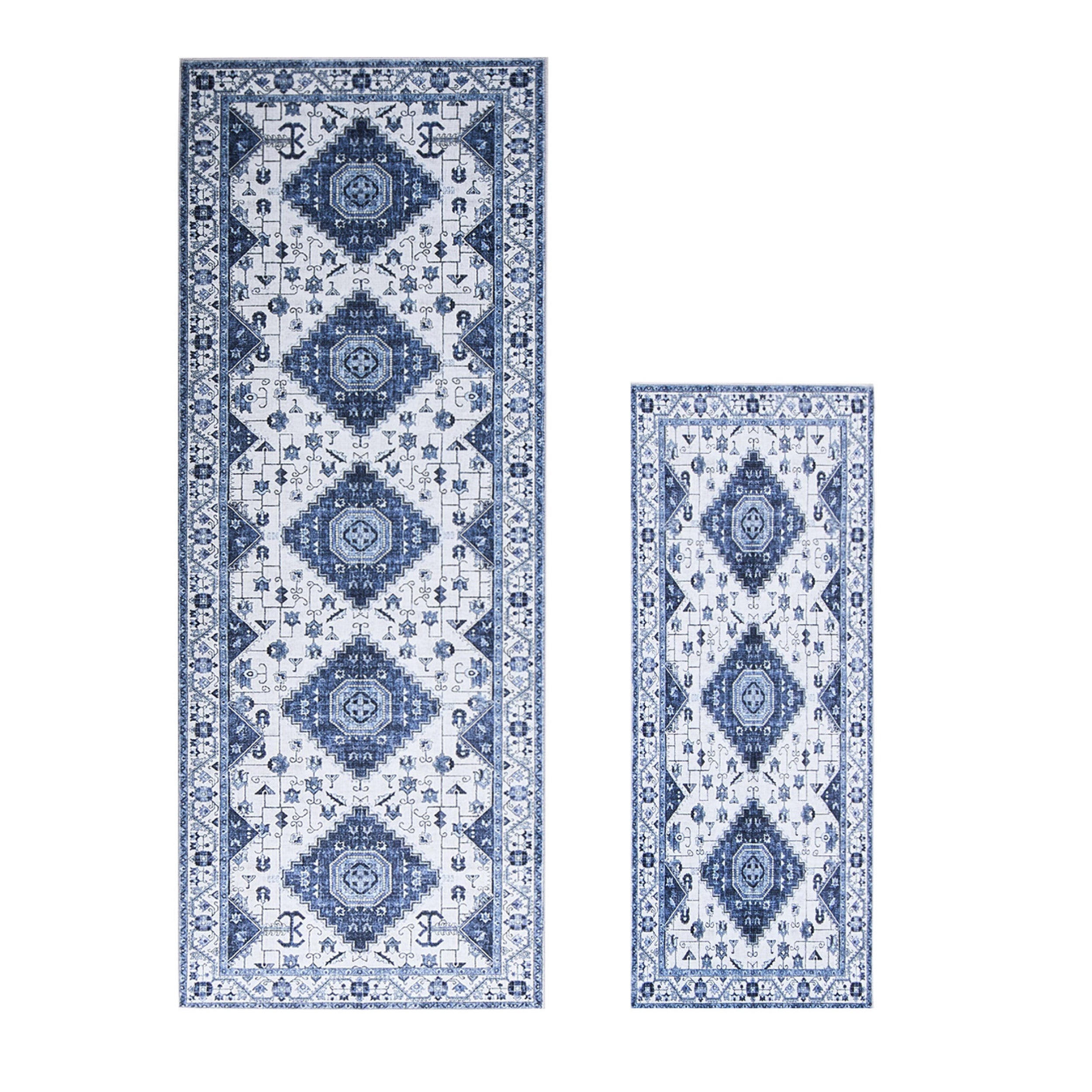 Cyrus Blue Dream Mink Printed Chenille Rug