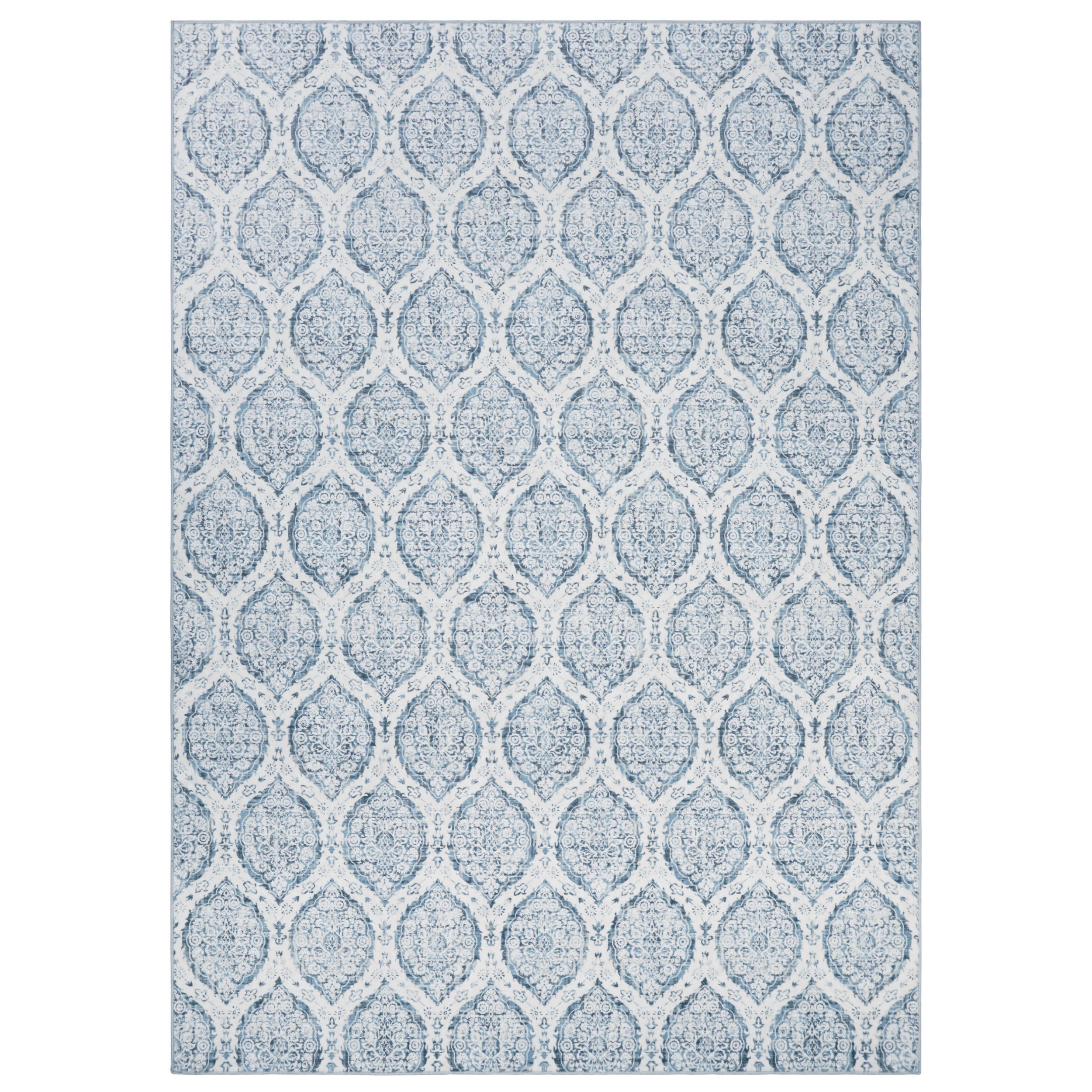 Alisha Aqua Dream Mink Printed Chenille Rugs