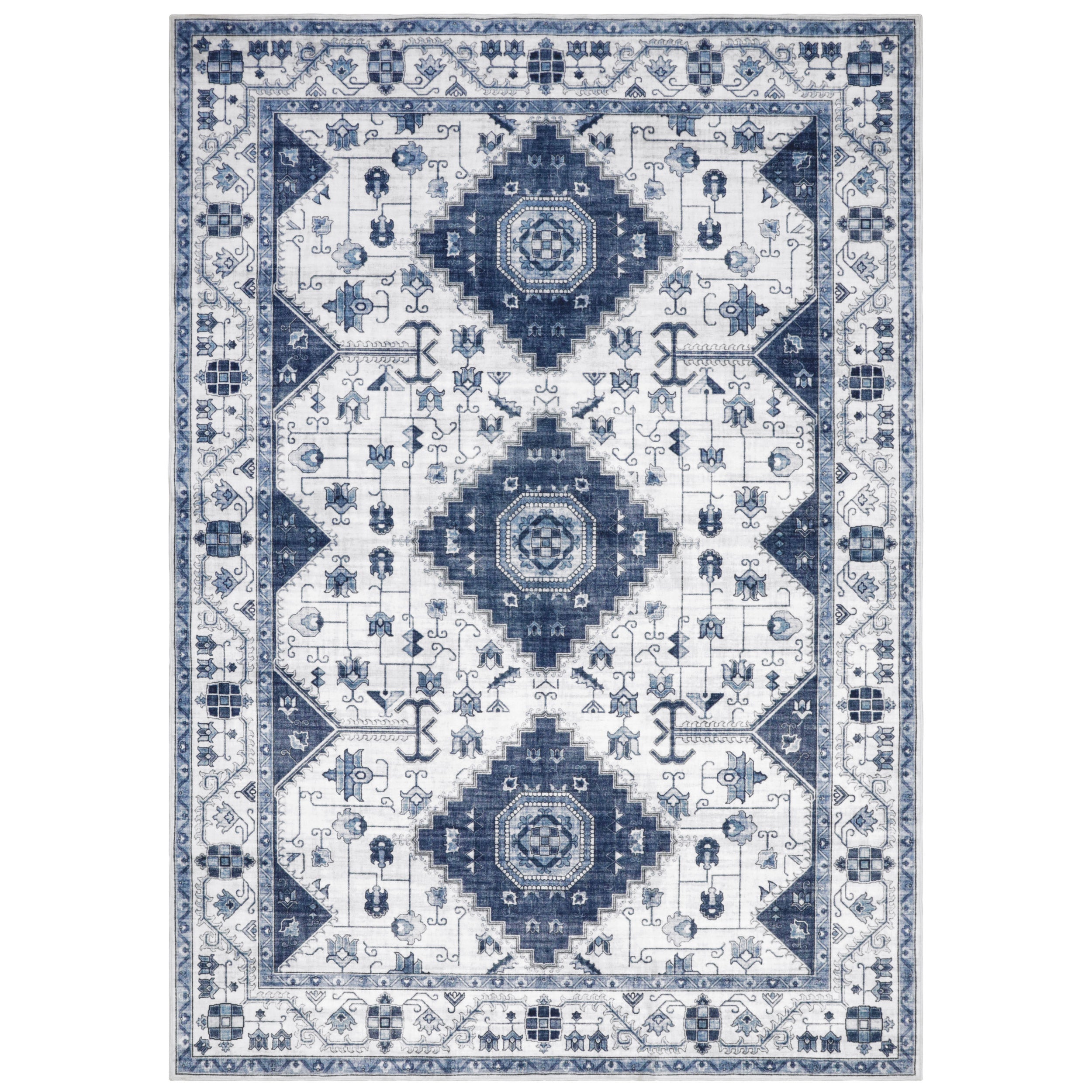 Cyrus Blue Dream Mink Printed Chenille Rug