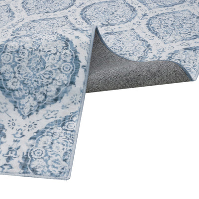 Alisha Aqua Dream Mink Printed Chenille Rugs