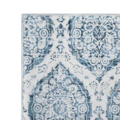 Alisha Aqua Dream Mink Printed Chenille Rugs