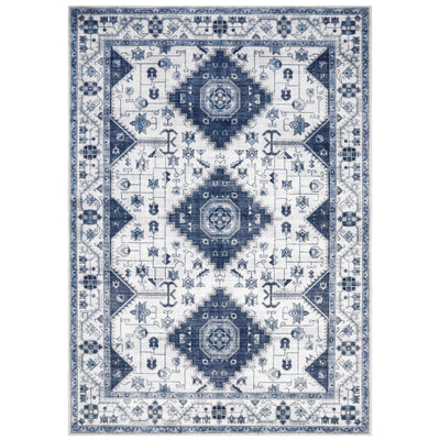 Cyrus Blue Dream Mink Printed Chenille Rug