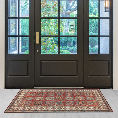 Red Minot Imagine Printed Chenille Rug