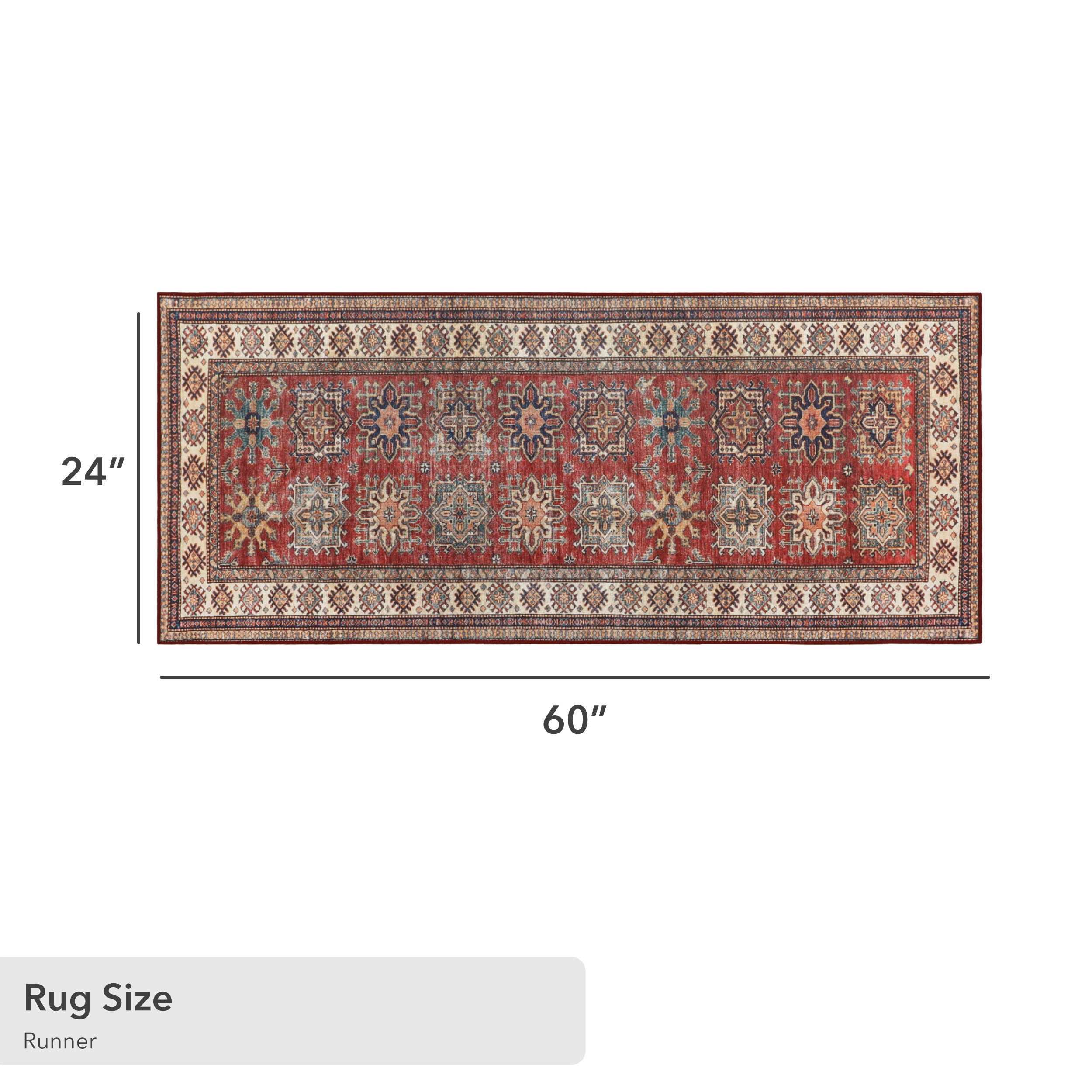Red Minot Imagine Printed Chenille Rug