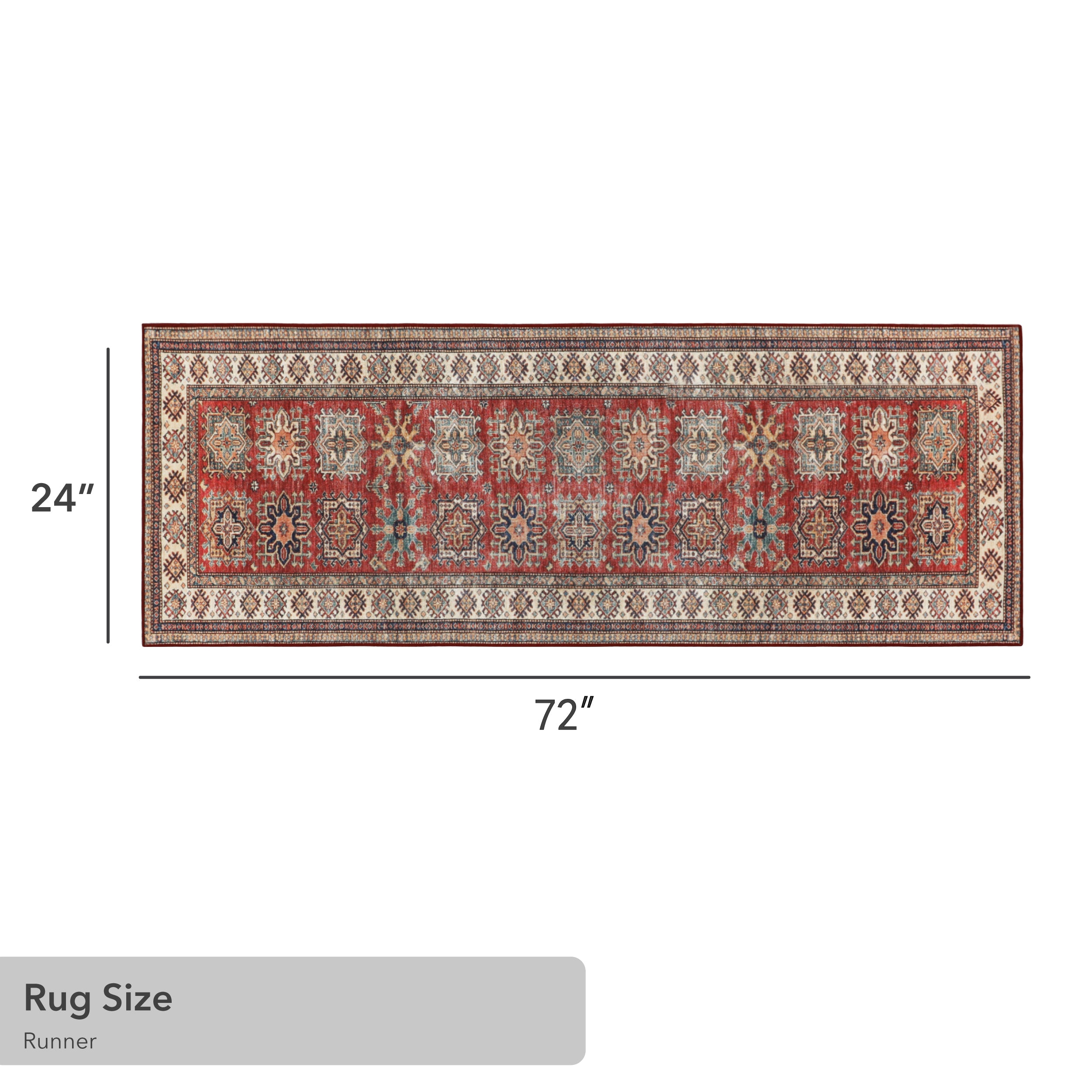Red Minot Imagine Printed Chenille Rug