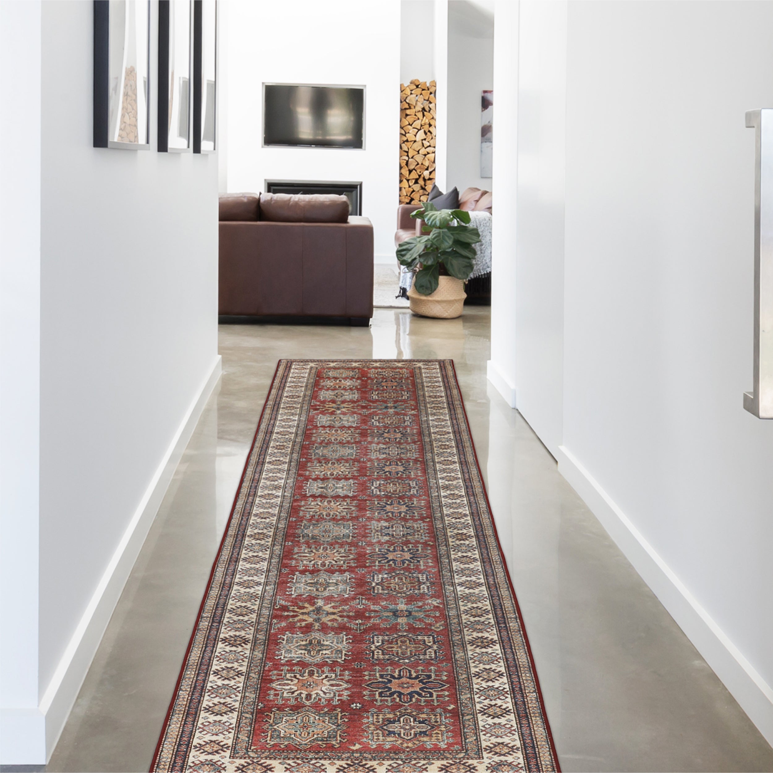 Red Minot Imagine Printed Chenille Rug