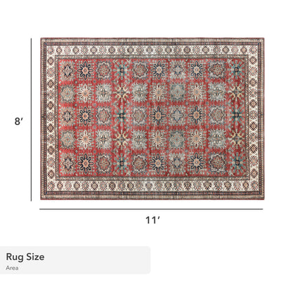 Red Minot Imagine Printed Chenille Rug