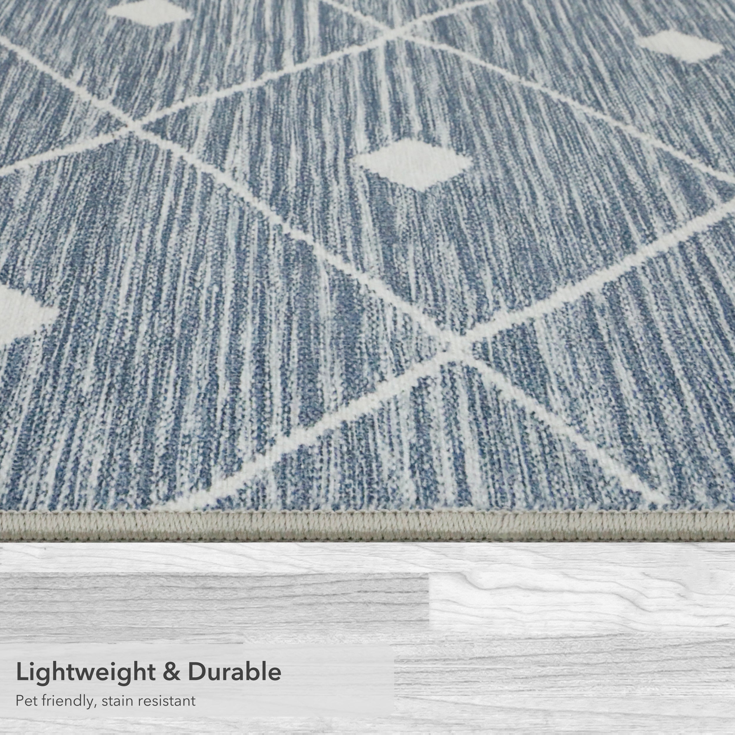 Blue Grey Seta Imagine Printed Chenille