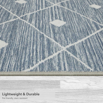 Blue Grey Seta Imagine Printed Chenille