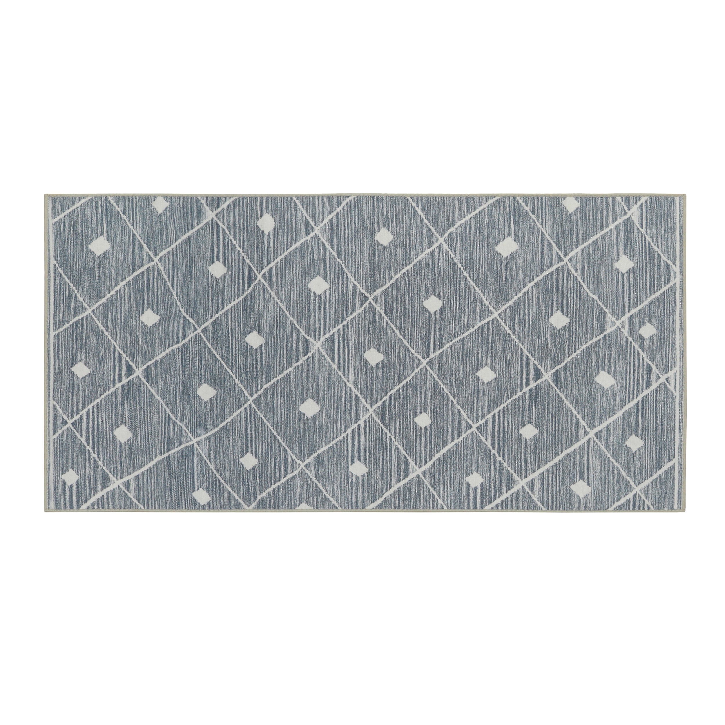 Blue Grey Seta Imagine Printed Chenille
