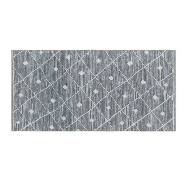 Blue Grey Seta Imagine Printed Chenille