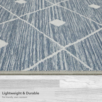 Blue Grey Seta Imagine Printed Chenille