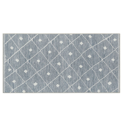 Blue Grey Seta Imagine Printed Chenille