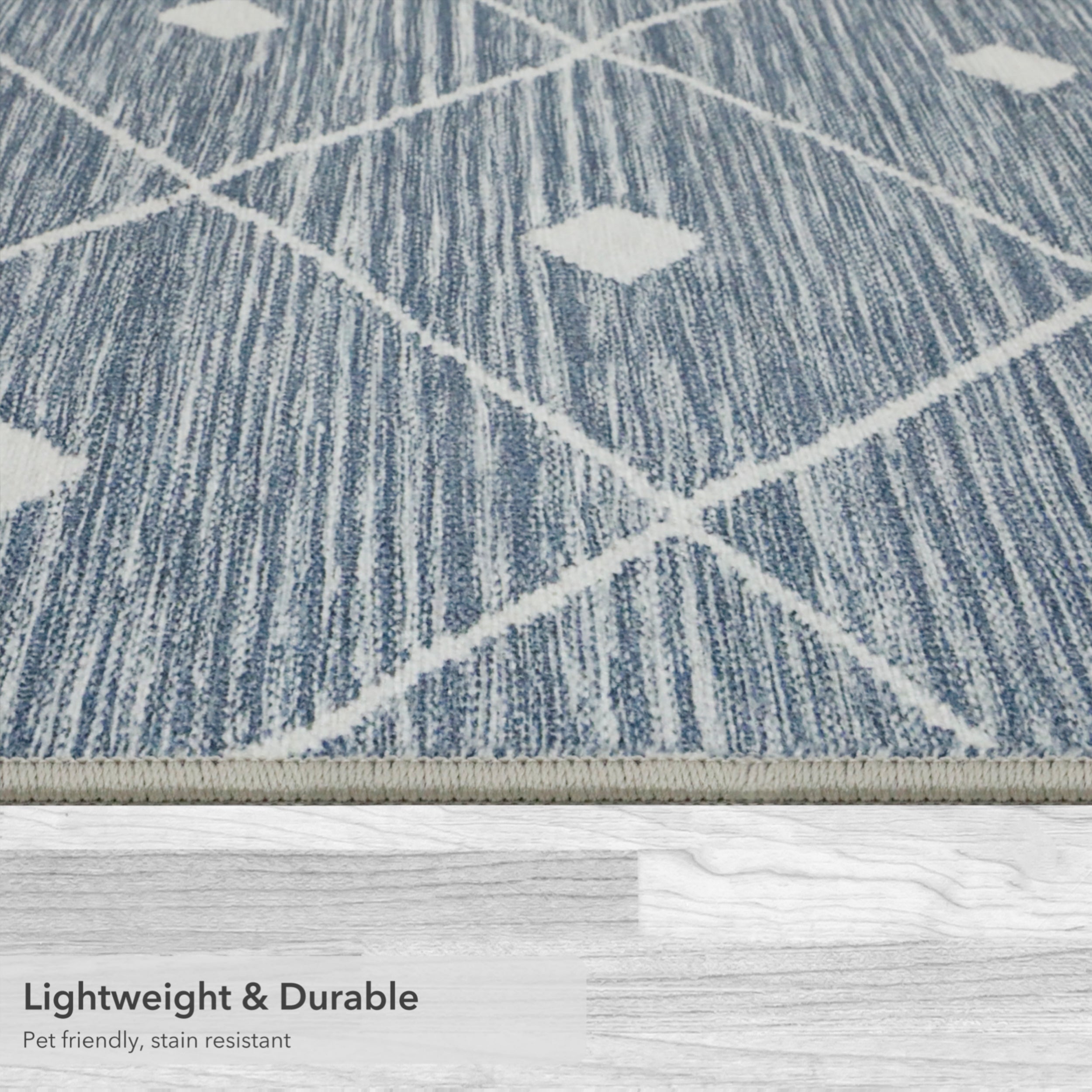 Blue Grey Seta Imagine Printed Chenille