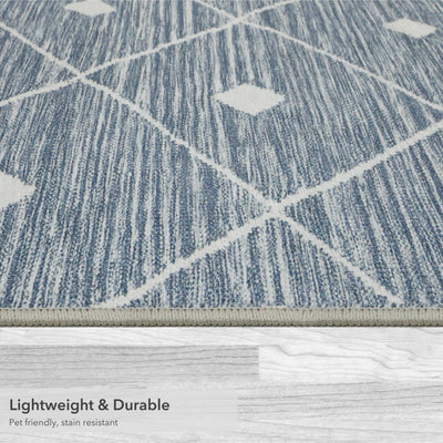 Blue Grey Seta Imagine Printed Chenille