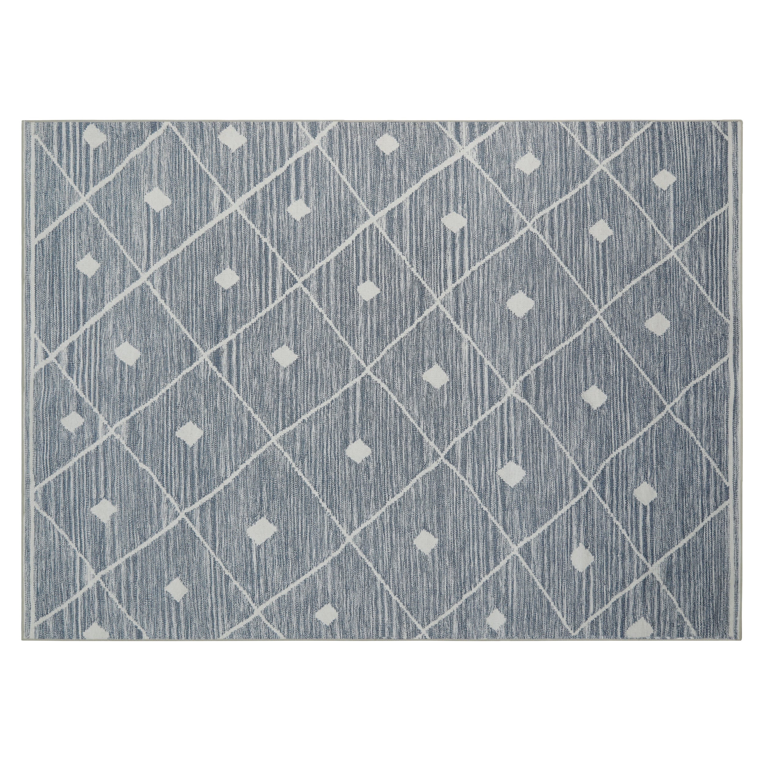Blue Grey Seta Imagine Printed Chenille