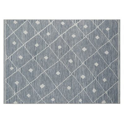 Blue Grey Seta Imagine Printed Chenille
