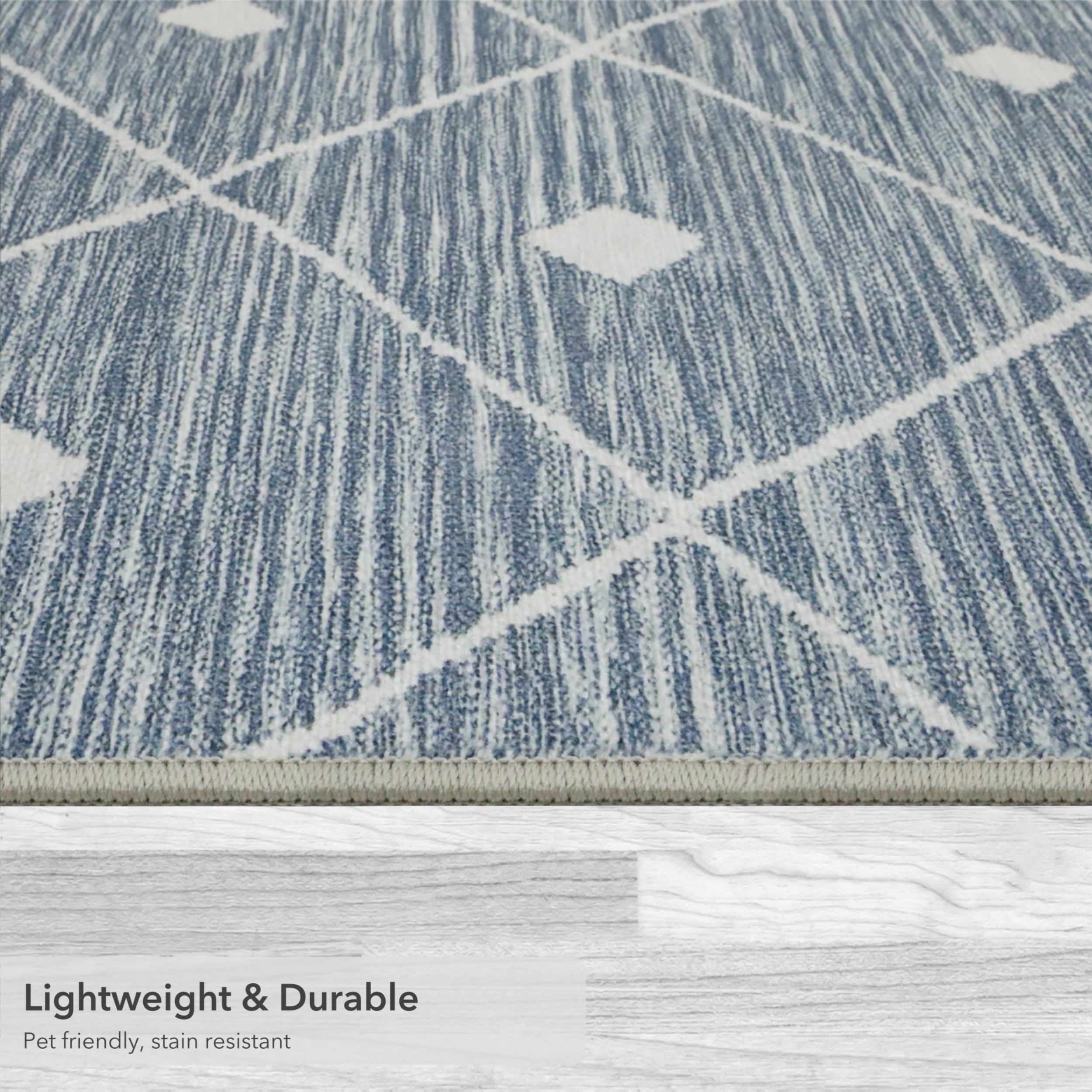 Blue Grey Seta Imagine Printed Chenille