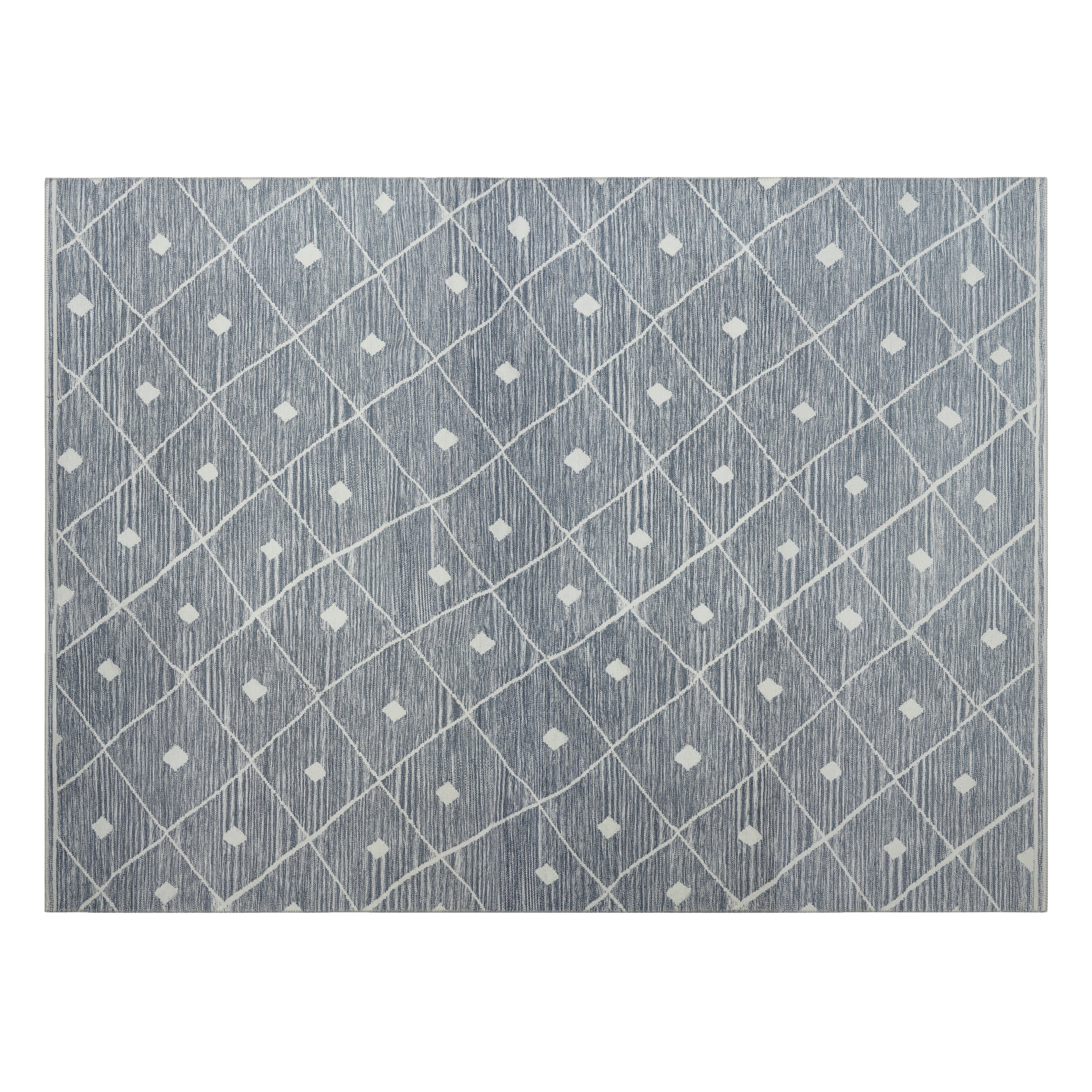 Blue Grey Seta Imagine Printed Chenille