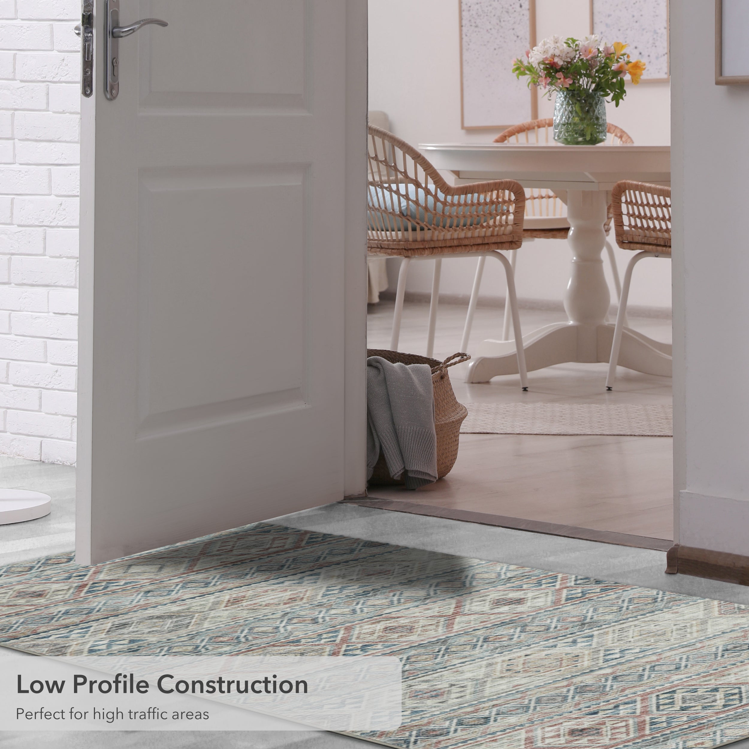 Bruno Geometric Washable Dream Mink Rugs