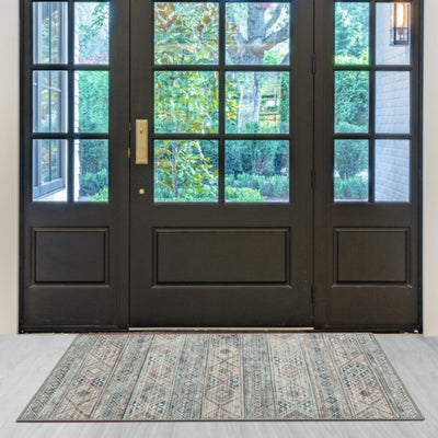 Bruno Geometric Washable Dream Mink Rugs