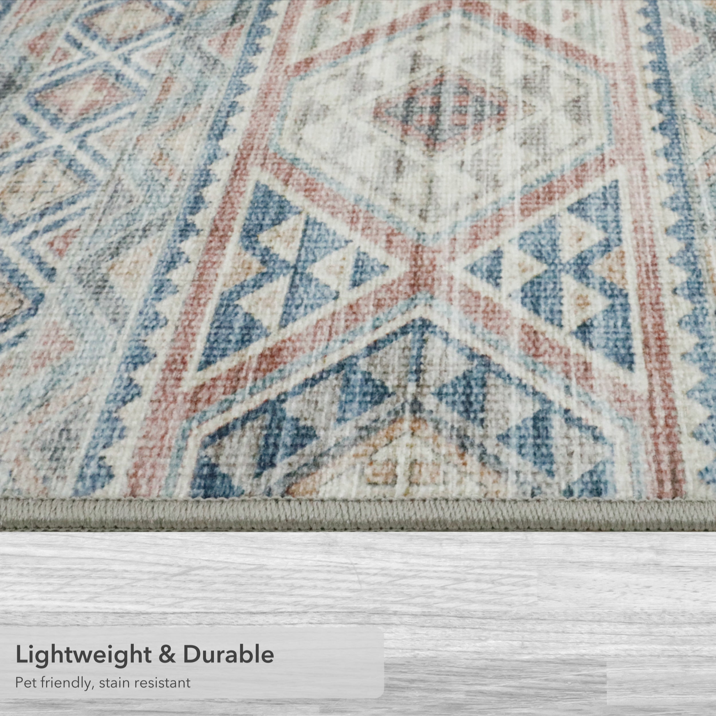 Bruno Geometric Washable Dream Mink Rugs