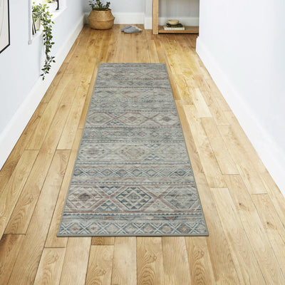 Bruno Geometric Washable Dream Mink Rugs