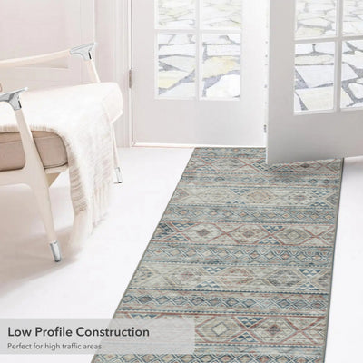 Bruno Geometric Washable Dream Mink Rugs