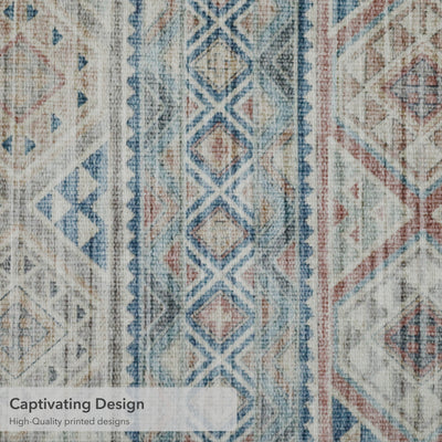Bruno Geometric Washable Dream Mink Rugs
