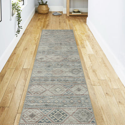 Bruno Geometric Washable Dream Mink Rugs