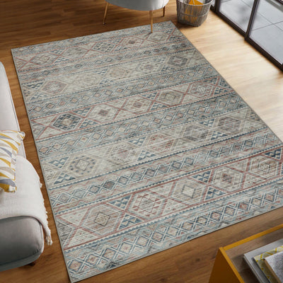 Bruno Geometric Washable Dream Mink Rugs