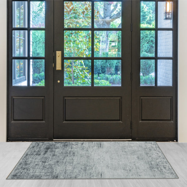 Blue Hazen Abstract Imagine Printed Chenille