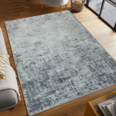 Blue Hazen Abstract Imagine Printed Chenille