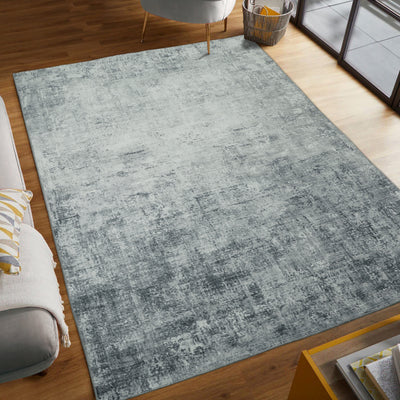 Blue Hazen Abstract Imagine Printed Chenille