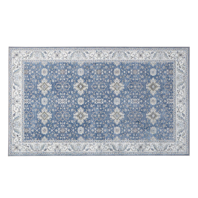 Willa Blue/Taupe Washable Dream Mink Rugs